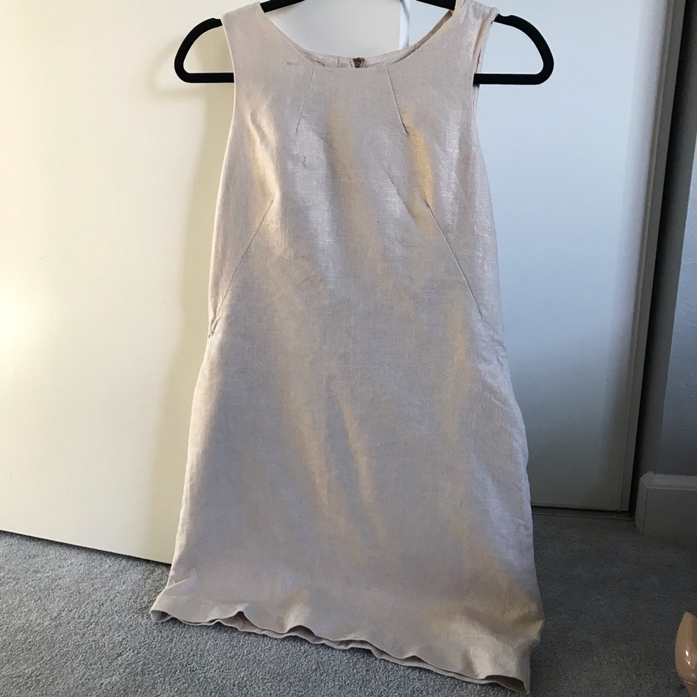 Shimmery Willi Smith Sleeveless Linen Dress Size 4